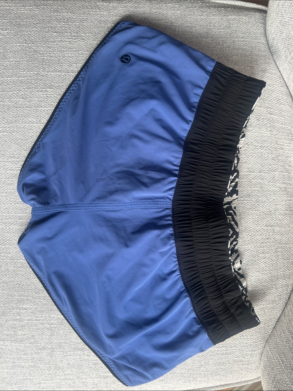 Lululemon Reversible Blue Athletic Skirt with Black Waistband